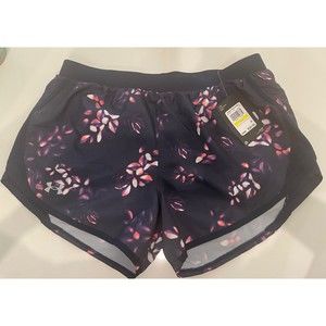 Under Armour Heat Gear Running Shorts Women’s Sz M Blue Elastic Waist  NWT